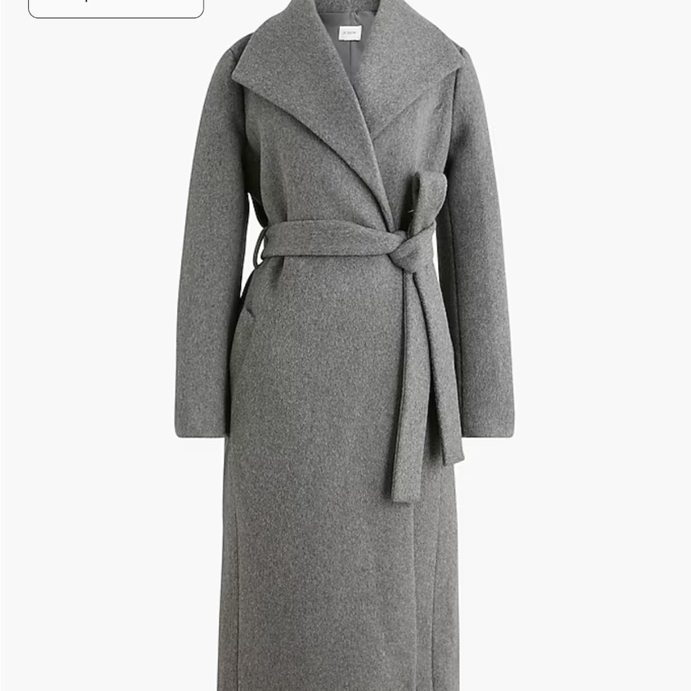 J. Crew Grey Belted Coat